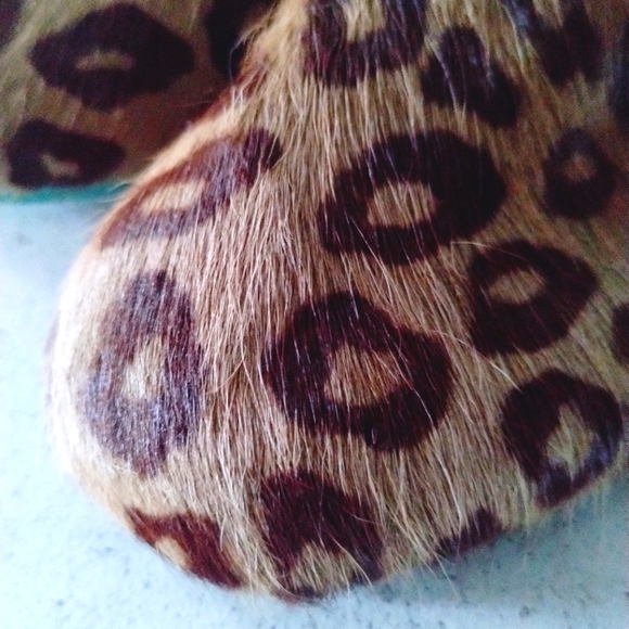 Calf Hair Leopard Print Ballet Flats - Picture 6 of 8